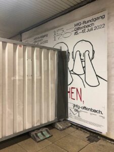 Individuell gestaltete Plakate zum HfG Rundgang Offenbach 2022
