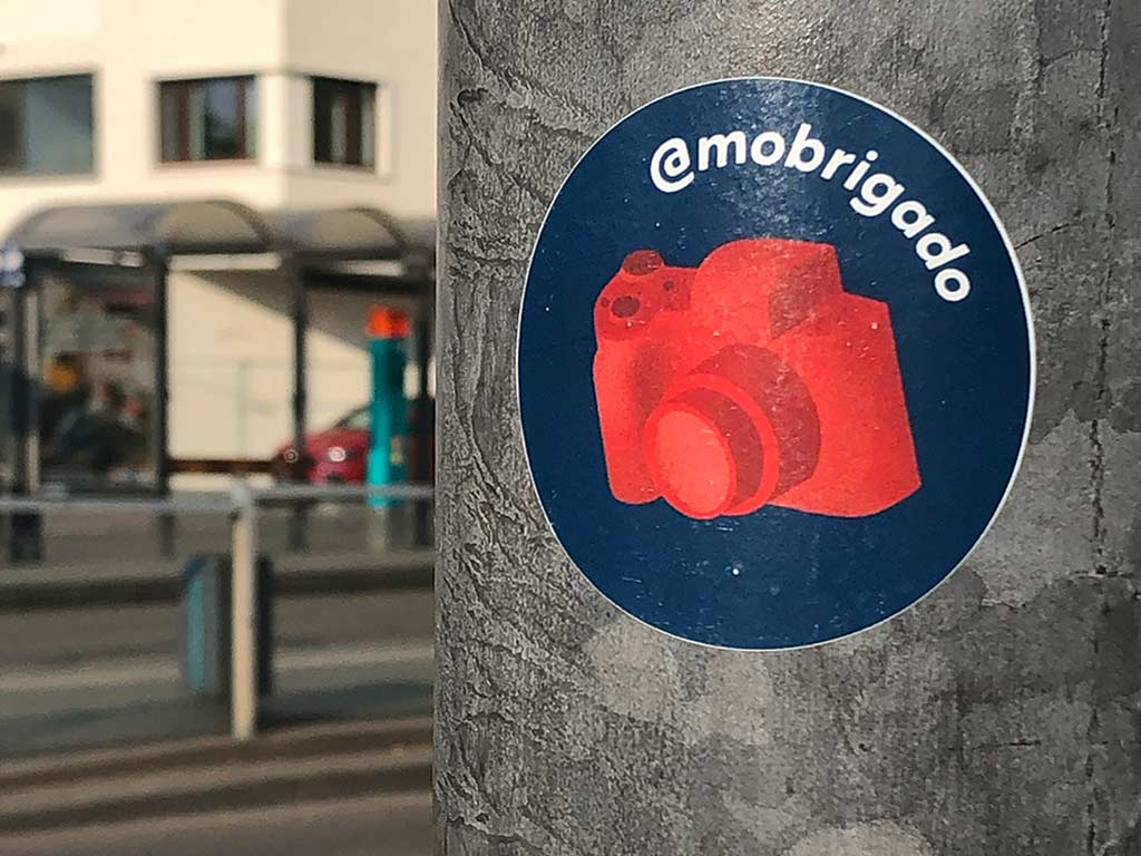 Instagram Aufkleber im Stadtraum