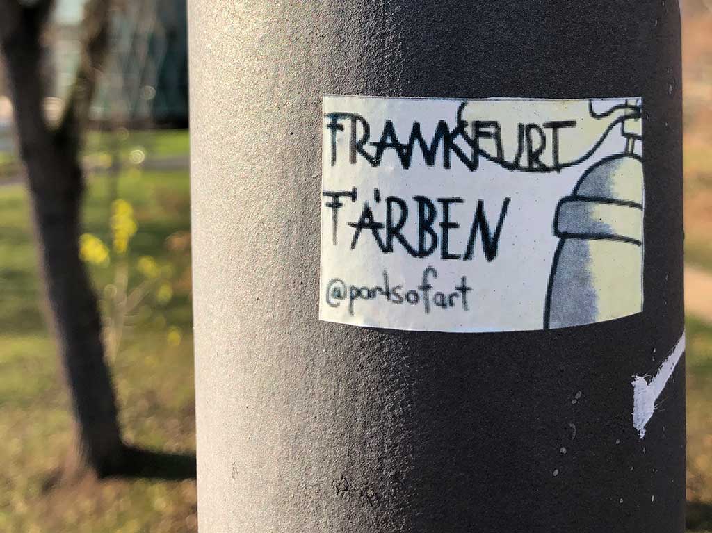 Instagram Aufkleber im Stadtraum