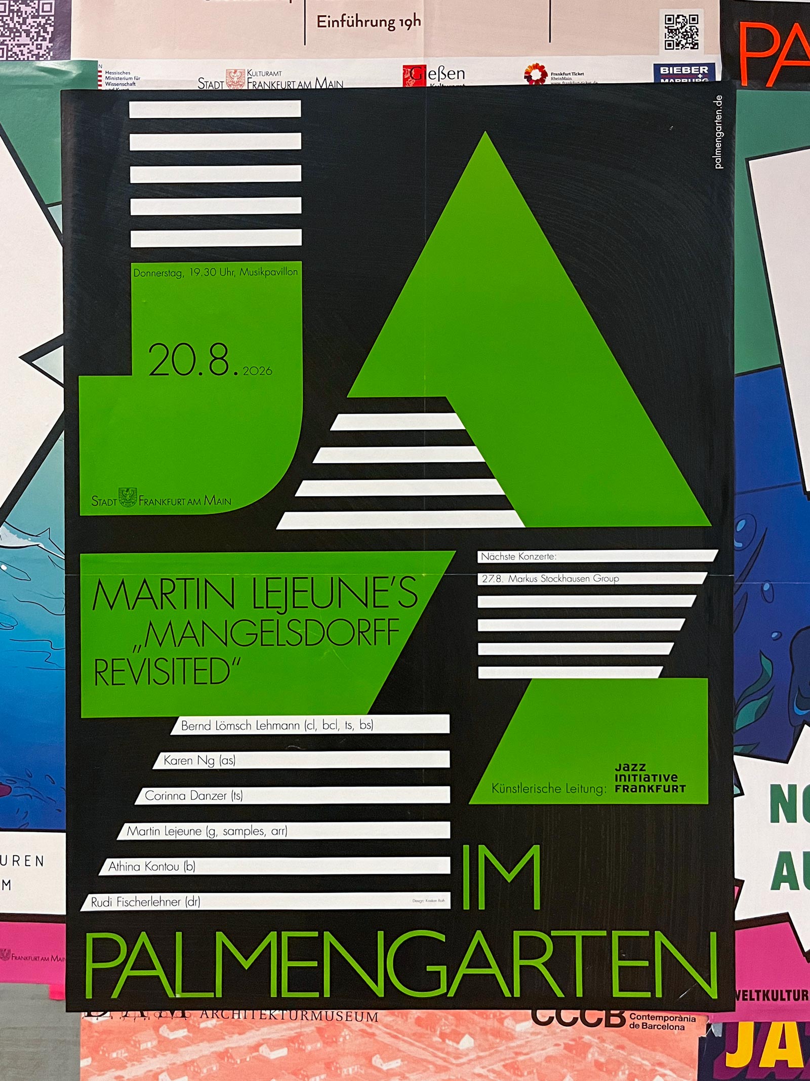 Plakatdesign in Frankfurt: Jazz im Palmengarten – Martin Lejeune’s „Mangelsdorff Revisted“