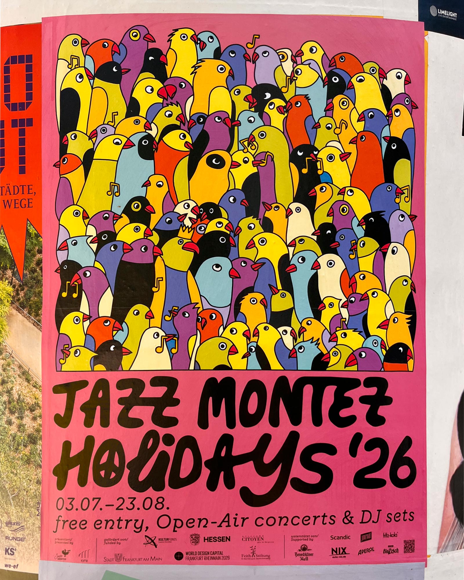 Plakatdesign in Frankfurt: Jazz Montez – Holidays ’26