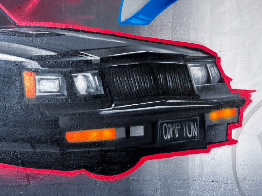 UrbanArt an Freiluftgalerie an der Friedensbrücke in Frankfurt - Kendrick Lamar