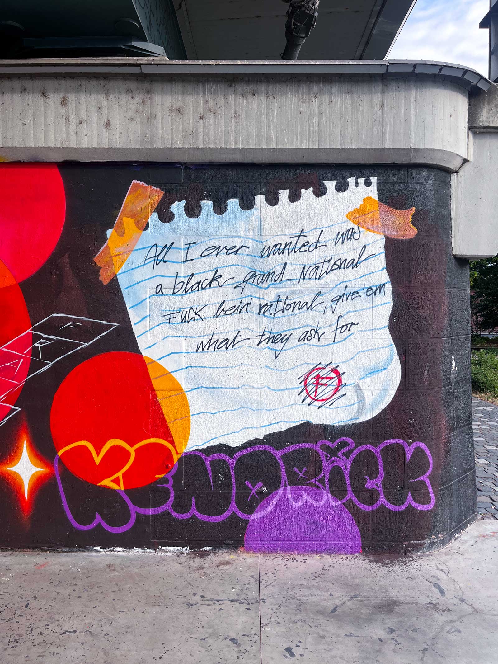 UrbanArt an Freiluftgalerie an der Friedensbrücke in Frankfurt - Kendrick Lamar