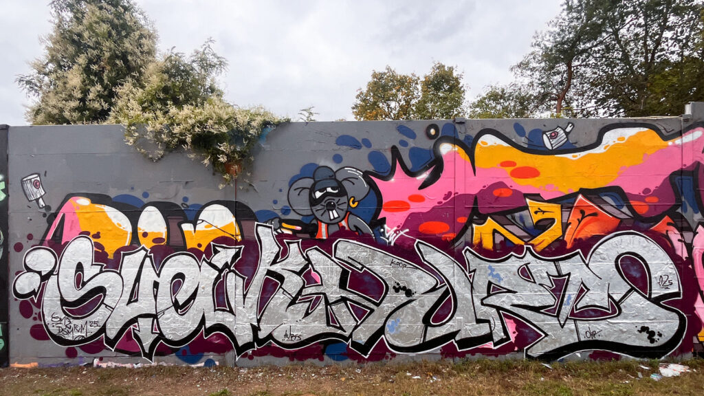 Bunt gestaltete Wände bei der Lincoln Wall Jam 2025 in Darmstadt