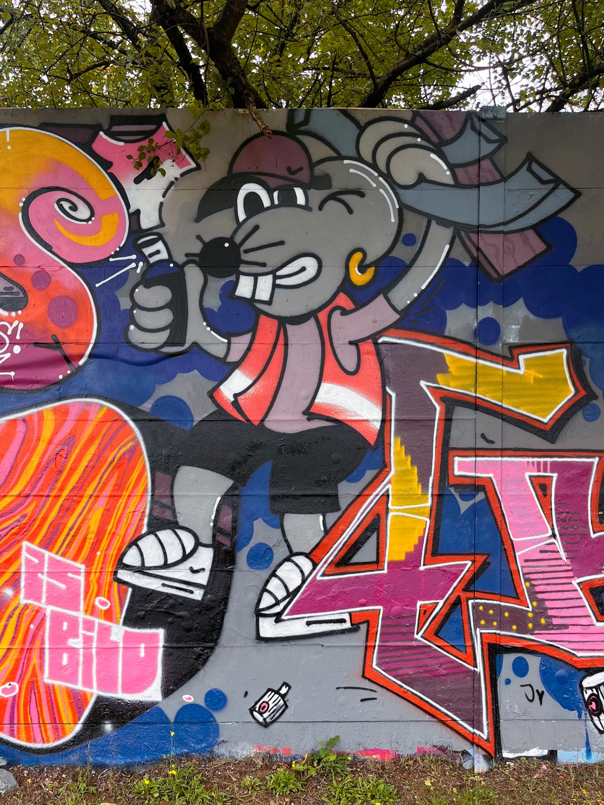 Bunt gestaltete Wände bei der Lincoln Wall Jam 2025 in Darmstadt