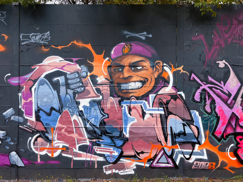 Bunt gestaltete Wände bei der Lincoln Wall Jam 2025 in Darmstadt