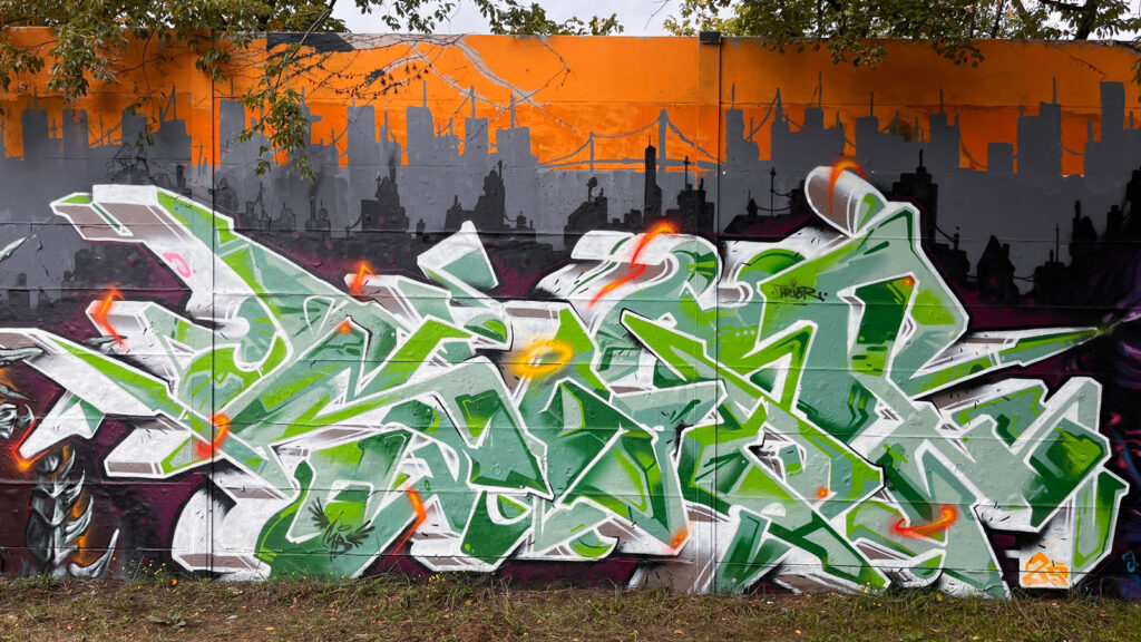 Bunt gestaltete Wände bei der Lincoln Wall Jam 2025 in Darmstadt