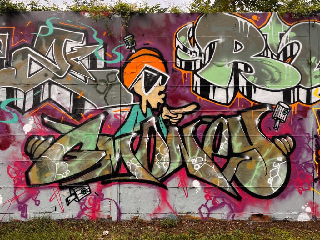 Bunt gestaltete Wände bei der Lincoln Wall Jam 2025 in Darmstadt