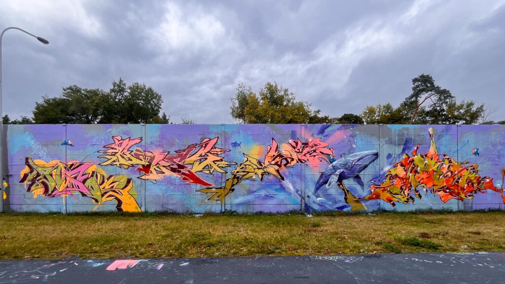 Bunt gestaltete Wände bei der Lincoln Wall Jam 2025 in Darmstadt