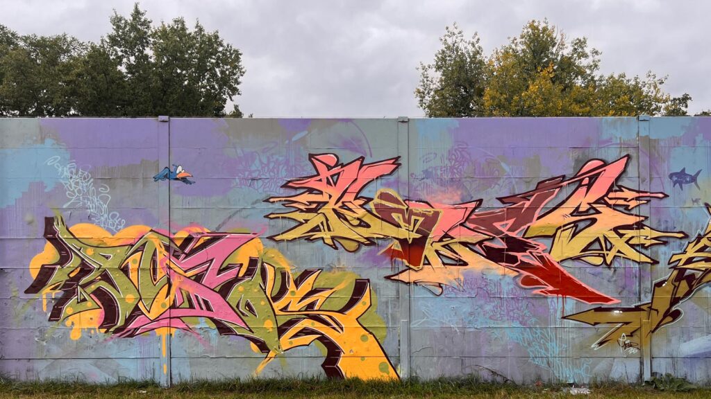 Bunt gestaltete Wände bei der Lincoln Wall Jam 2025 in Darmstadt