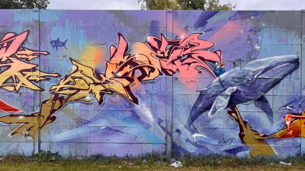 Bunt gestaltete Wände bei der Lincoln Wall Jam 2025 in Darmstadt