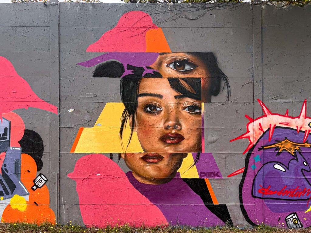 Bunt gestaltete Wände bei der Lincoln Wall Jam 2025 in Darmstadt