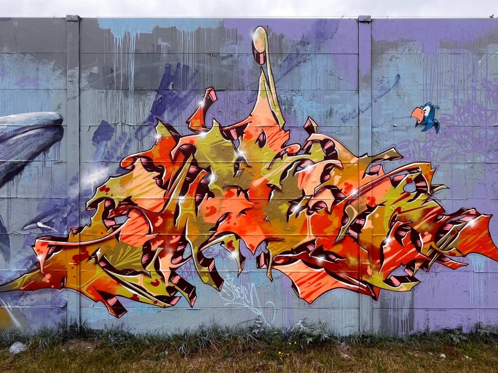 Bunt gestaltete Wände bei der Lincoln Wall Jam 2025 in Darmstadt