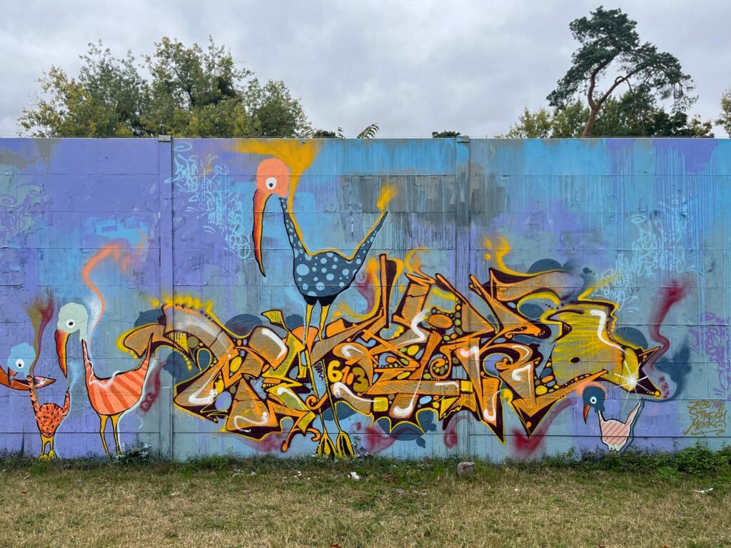 Bunt gestaltete Wände bei der Lincoln Wall Jam 2025 in Darmstadt