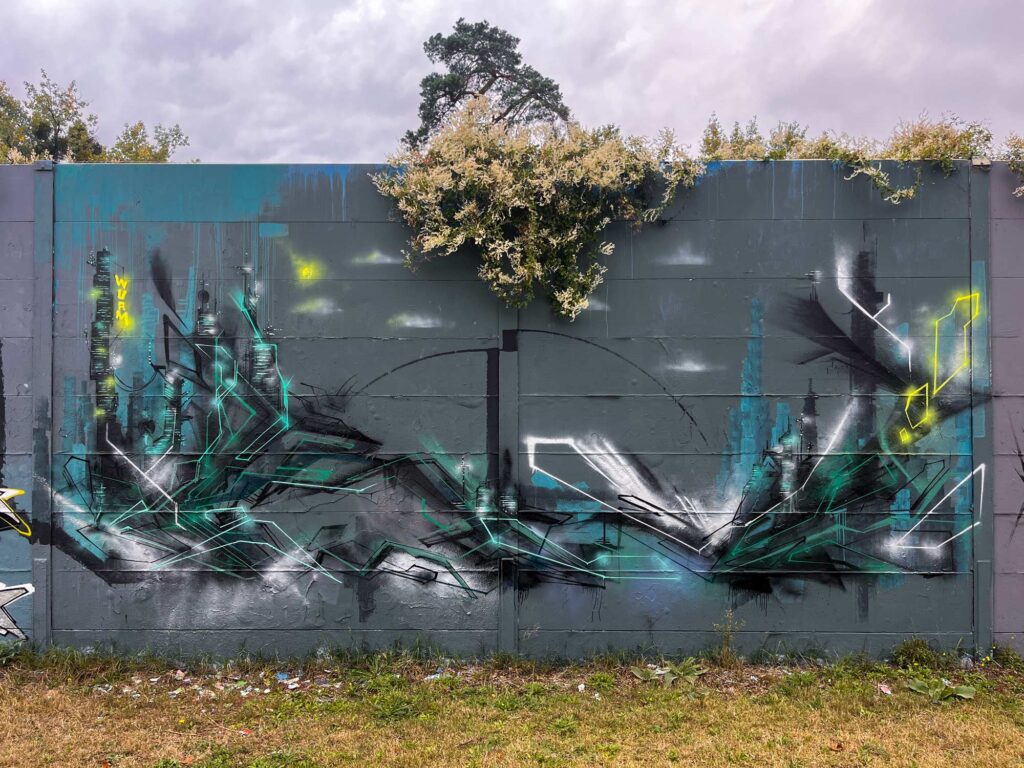 Bunt gestaltete Wände bei der Lincoln Wall Jam 2025 in Darmstadt