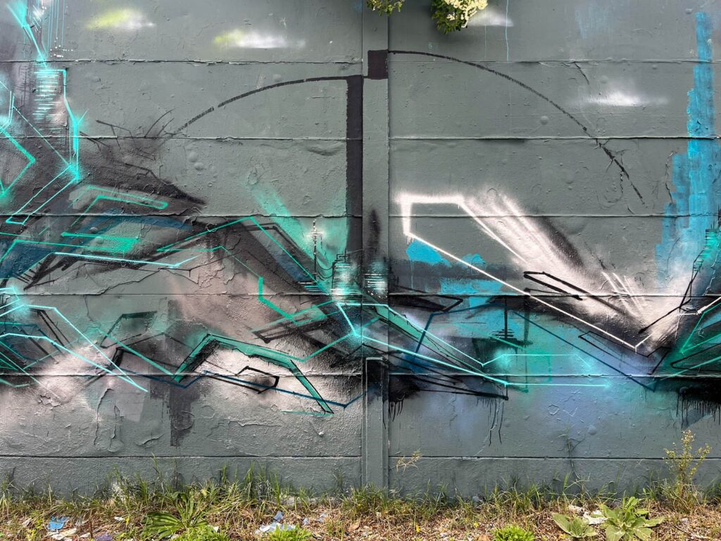 Bunt gestaltete Wände bei der Lincoln Wall Jam 2025 in Darmstadt