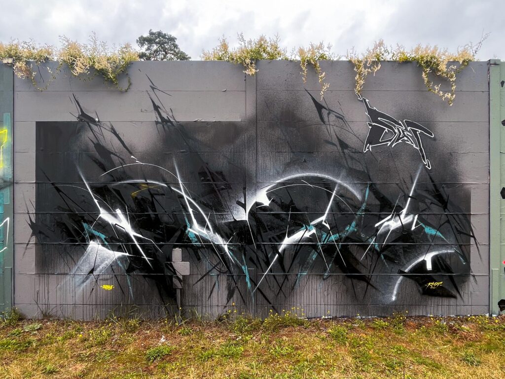 Bunt gestaltete Wände bei der Lincoln Wall Jam 2025 in Darmstadt