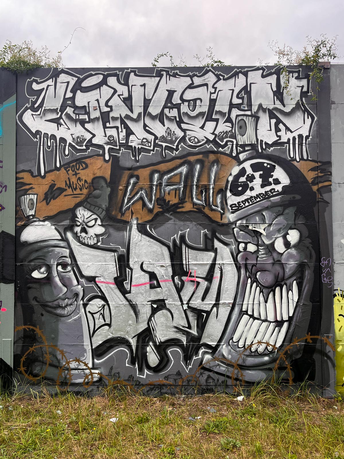 Bunt gestaltete Wände bei der Lincoln Wall Jam 2025 in Darmstadt