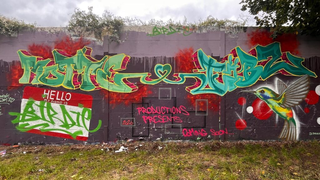 Bunt gestaltete Wände bei der Lincoln Wall Jam 2025 in Darmstadt