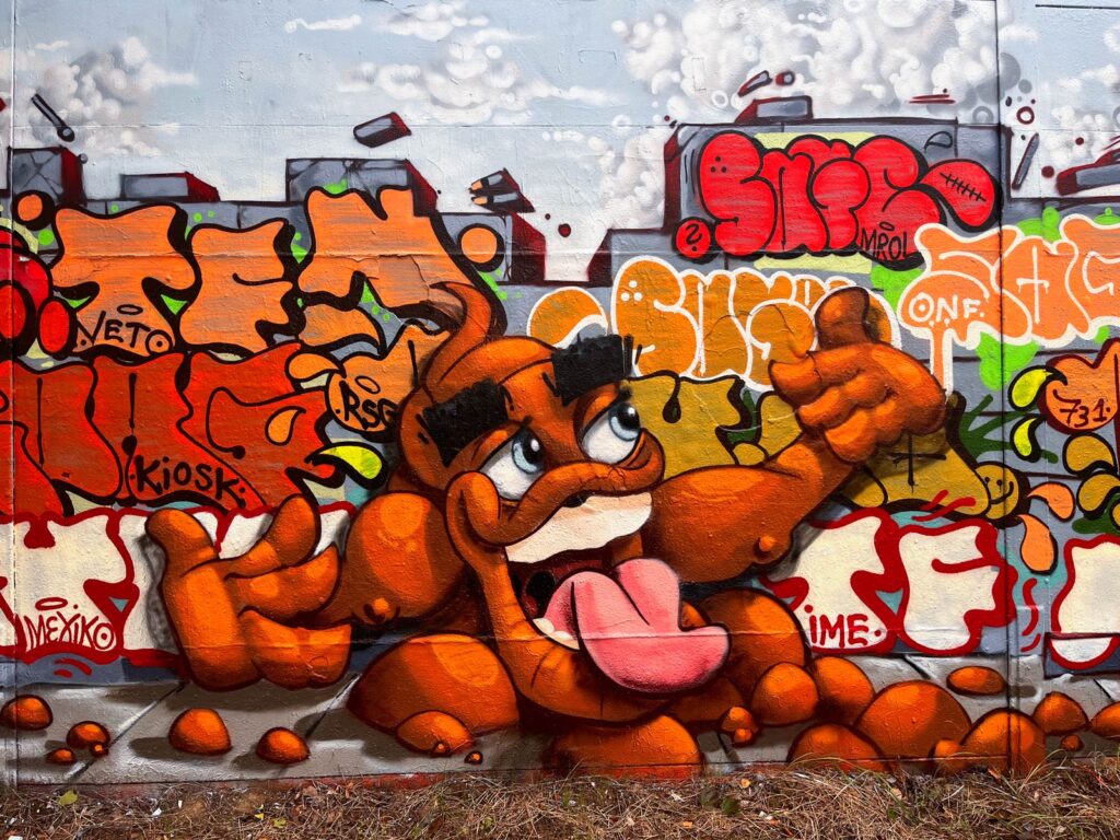 Bunt gestaltete Wände bei der Lincoln Wall Jam 2025 in Darmstadt