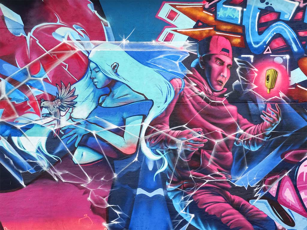 Meeting of Styles in Wiesbaden 2022 - Truth is li light - Mural von Frost, Saek, Skem und Zomb