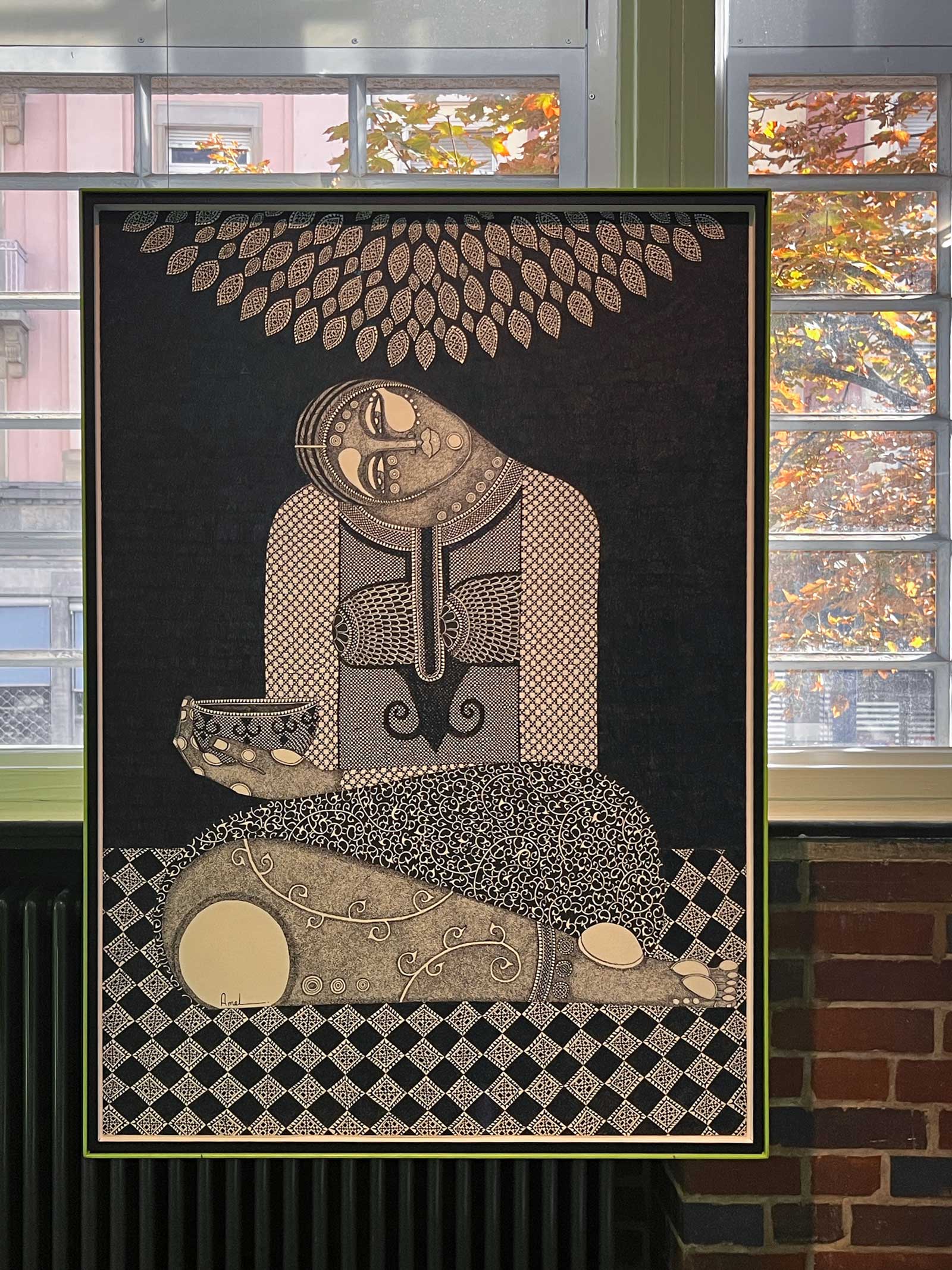 Ein Bild aus der Ausstellung im Amel Bashier – Essence of Life im MMK Zollamt in Frankfurt.