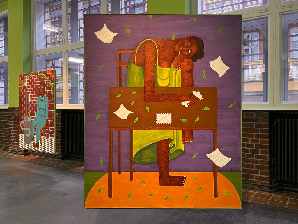 Ein Bild aus der Ausstellung im Amel Bashier – Essence of Life im MMK Zollamt in Frankfurt.