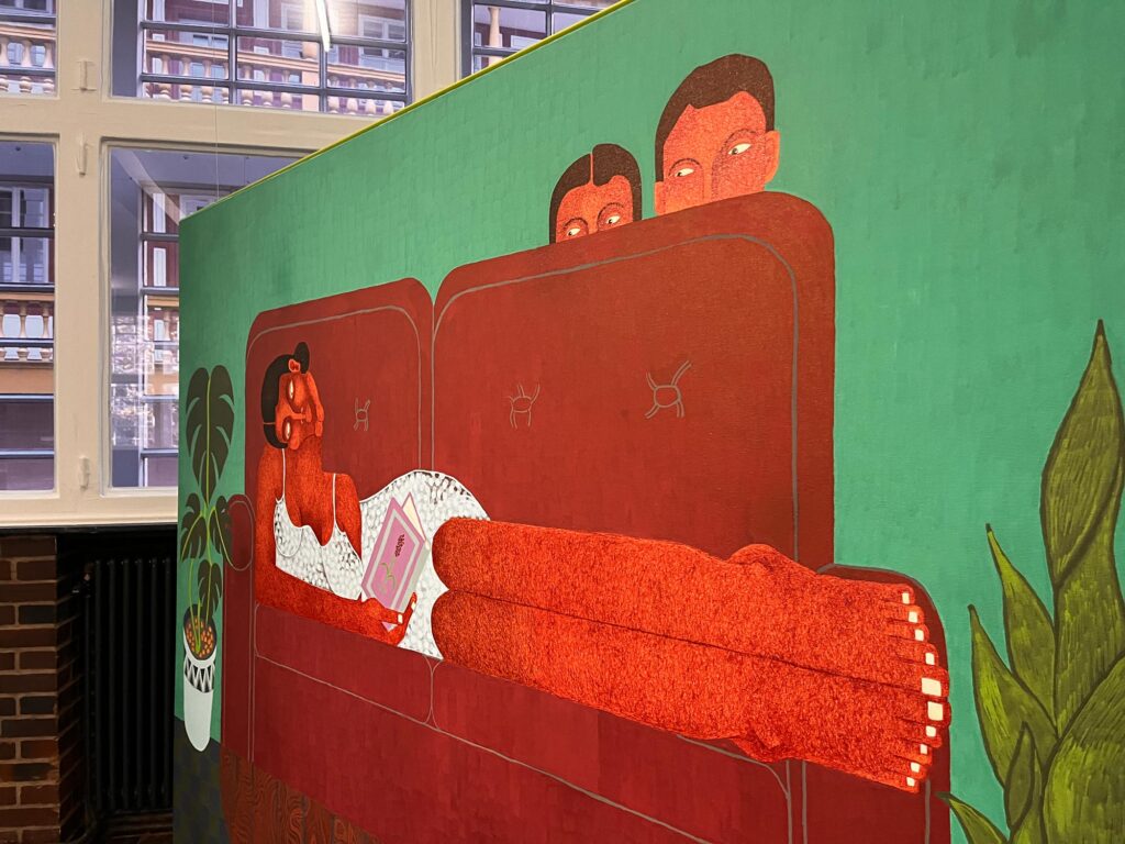 Ein Bild aus der Ausstellung im Amel Bashier – Essence of Life im MMK Zollamt in Frankfurt.
