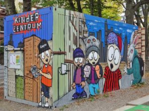 Naxos Atelier Container-Graffiti am Glauburg-Spielplatz