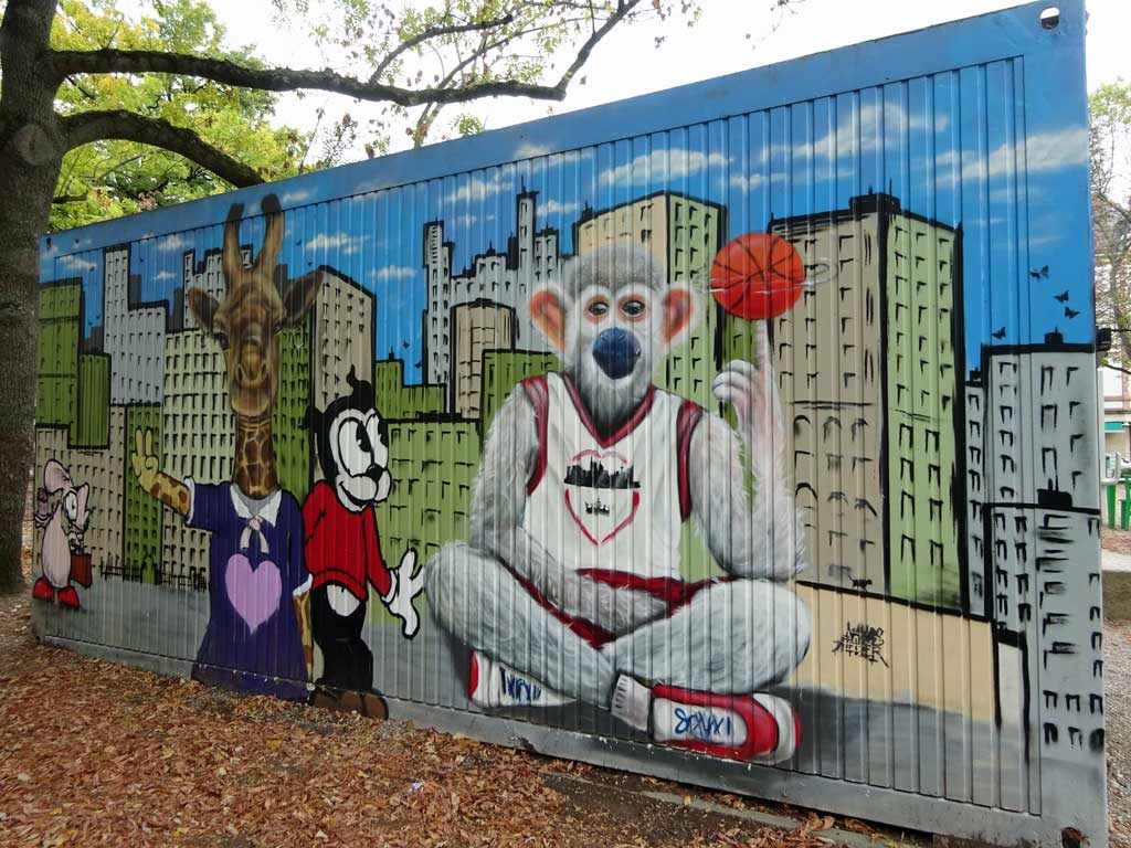 Naxos Atelier Container-Graffiti am Glauburg-Spielplatz