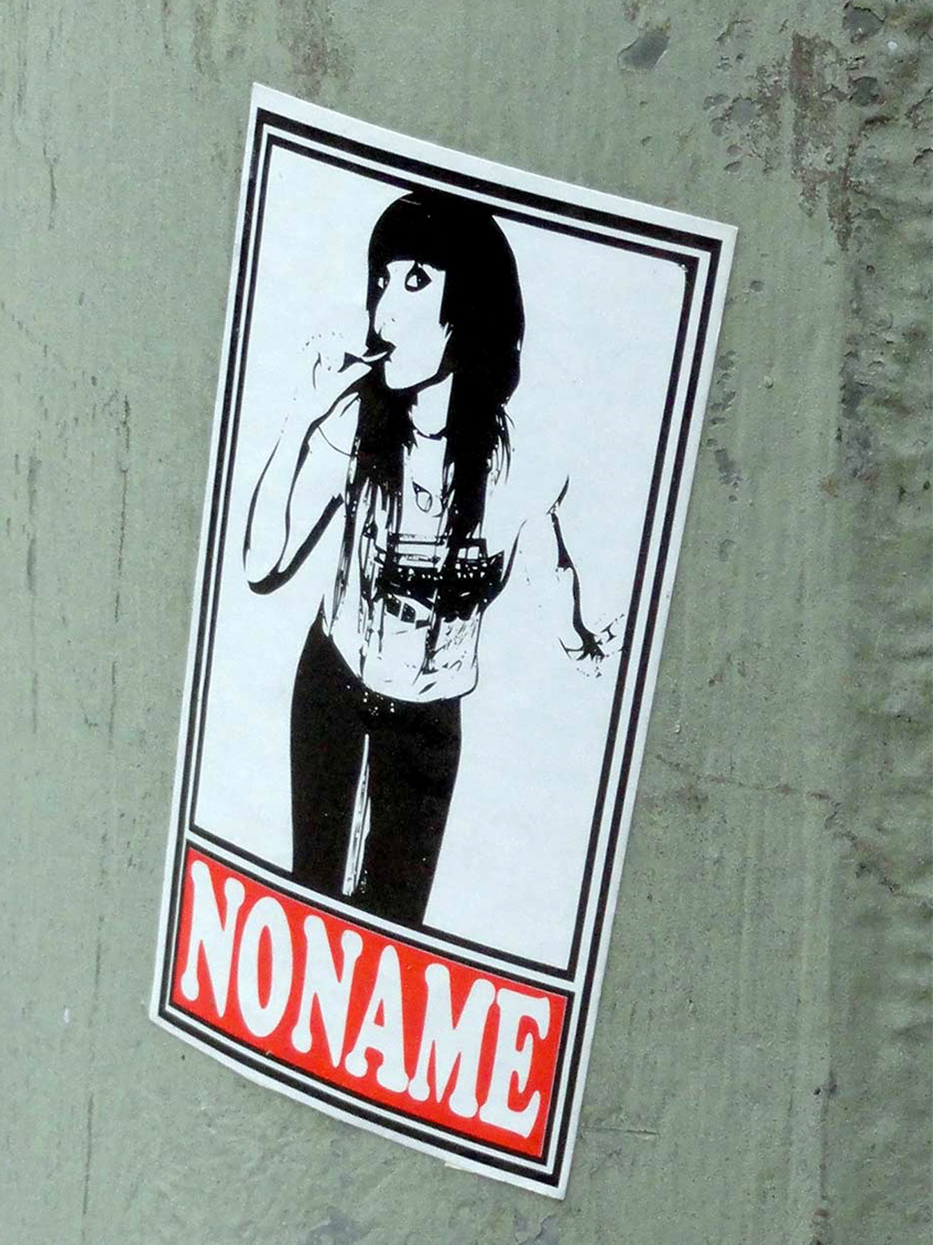 OBEY-Logo Sticker-Meme in Frankfurt: NONAME
