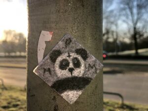 Panda-Streetart in Frankfurt