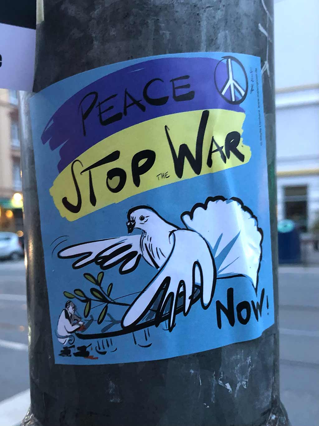 Aufkleber: Peace - Stop the War