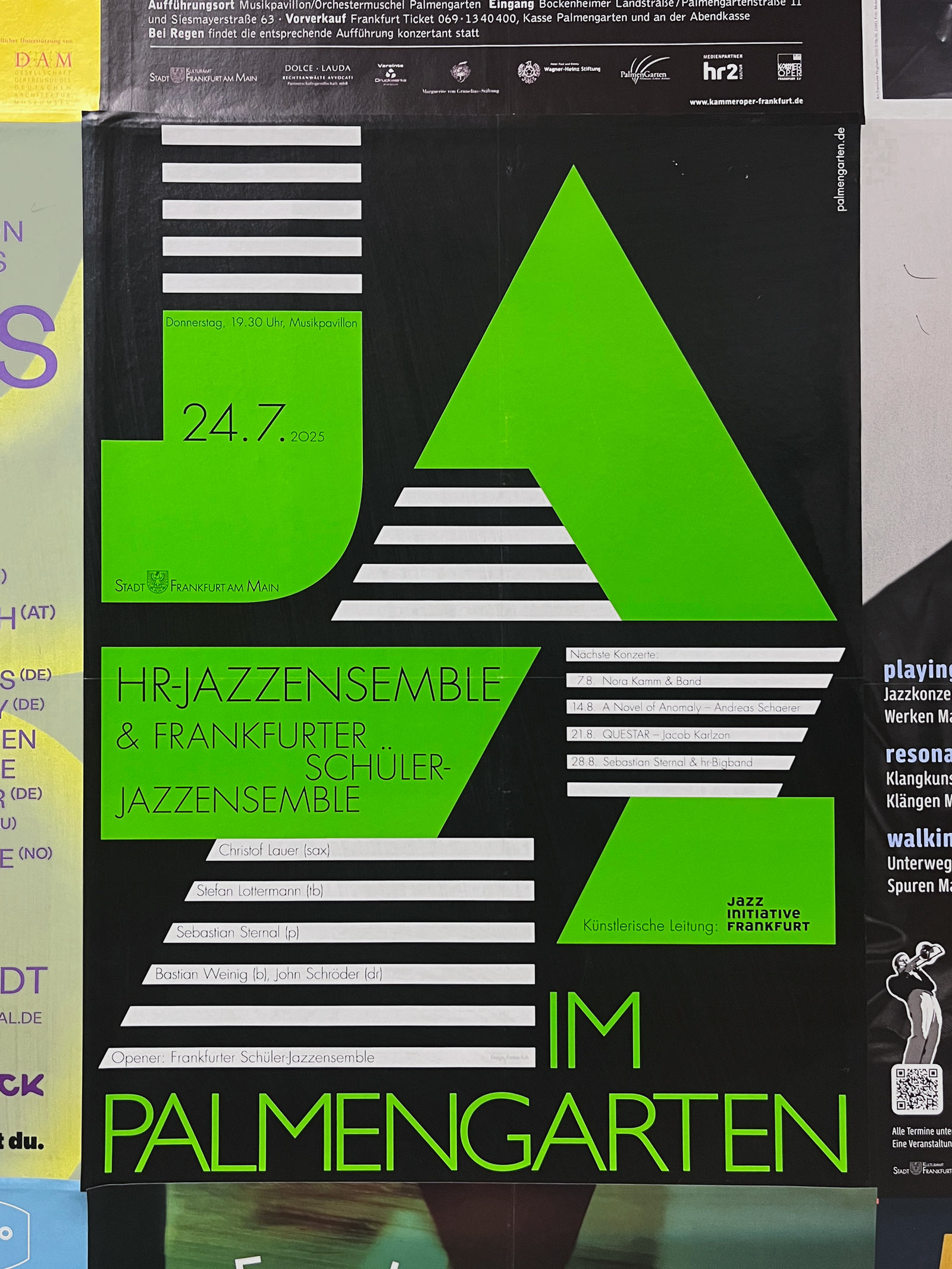 Plakatdesign in Frankfurt: Kristian Roth – Jazz im Palmengarten