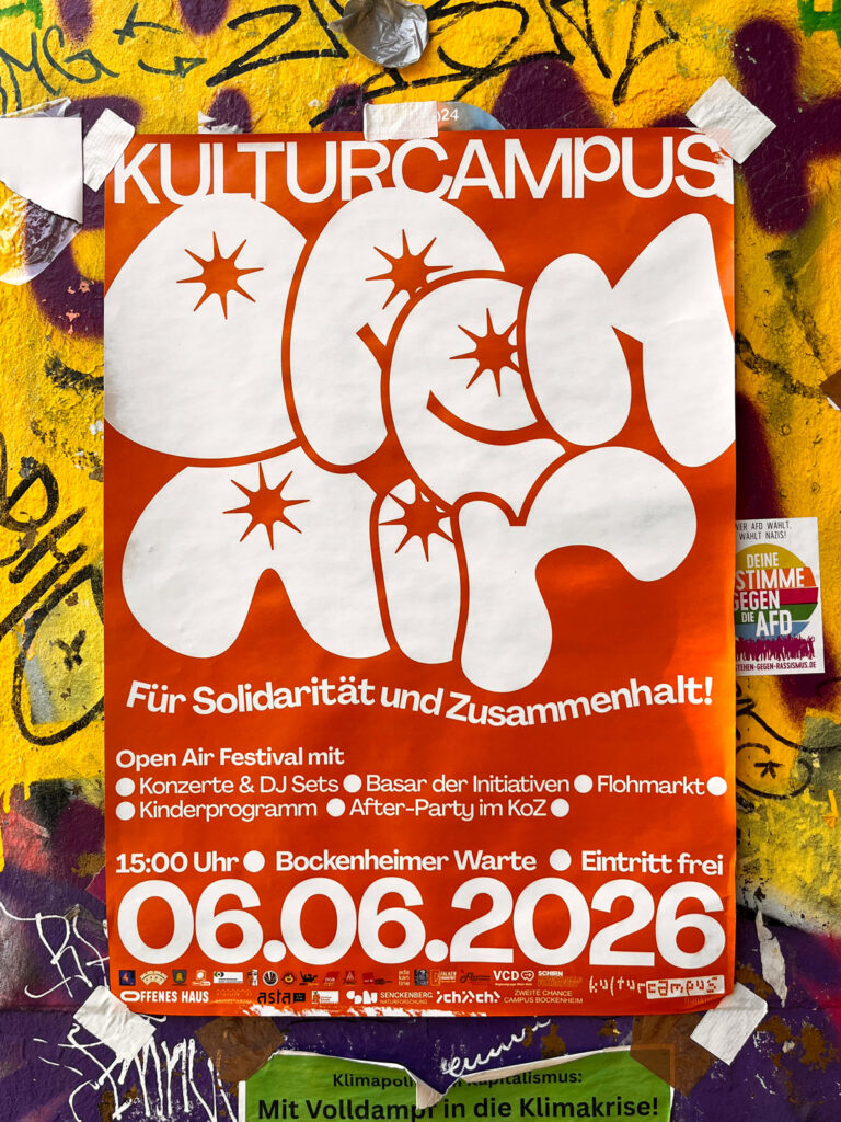 Plakat-Design/Plakatgestaltungen in Frankfurt: Kulturcampus Open Air