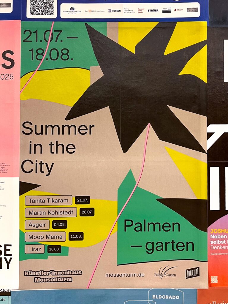 Plakat-Design/Plakatgestaltungen in Frankfurt: Palmengarten – Summer In The City
