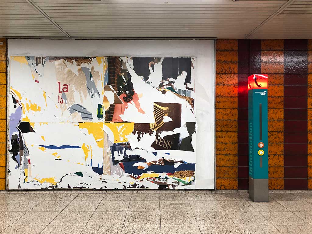 Plakatabriss U-Bahn-Station Höhenstraße