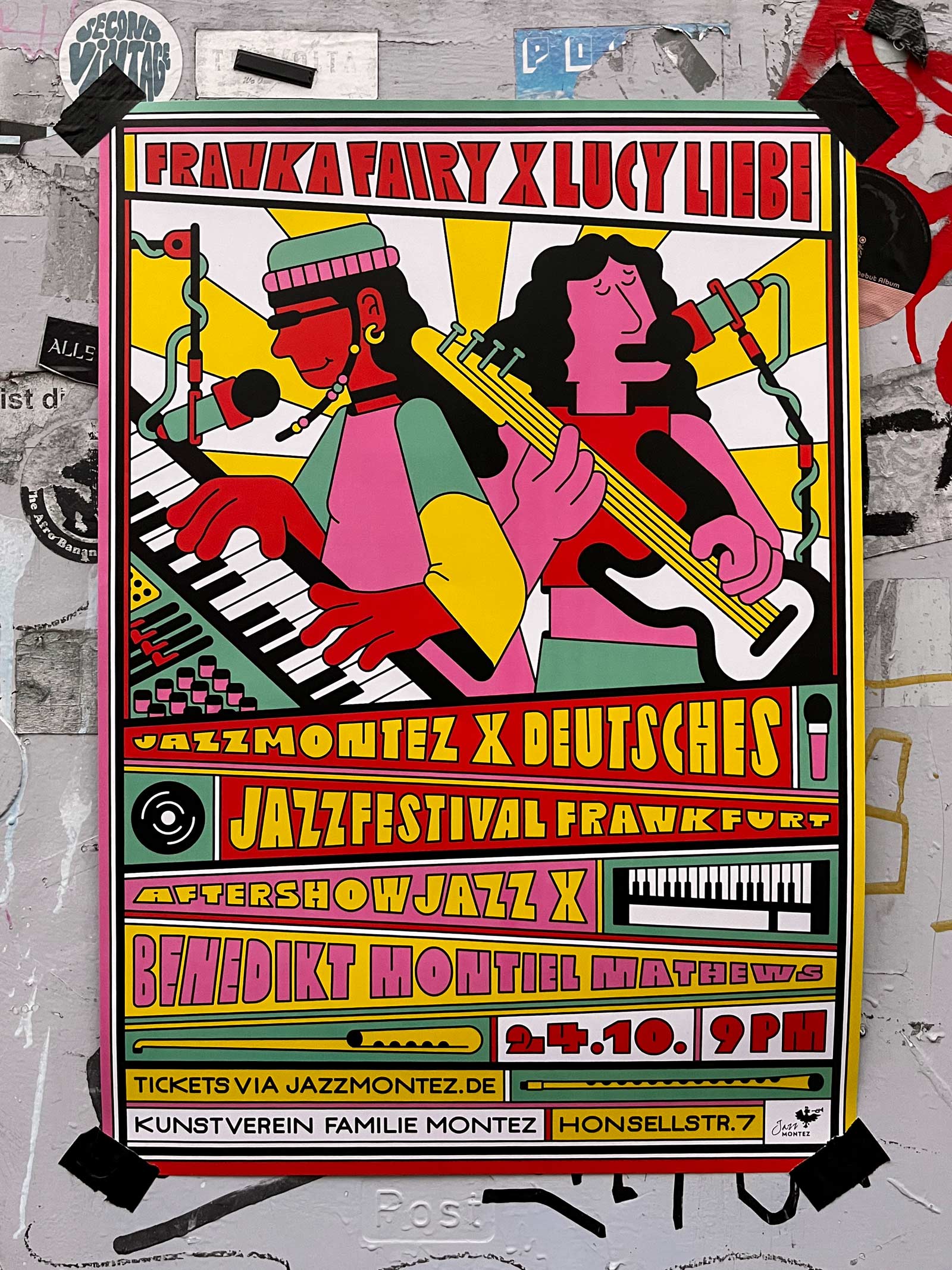 Plakatdesign Frankfurt: Plakatdesign: für Jazz Montez X Deutsches Jazzfestival – Franka Fairy X Lucy Liebe