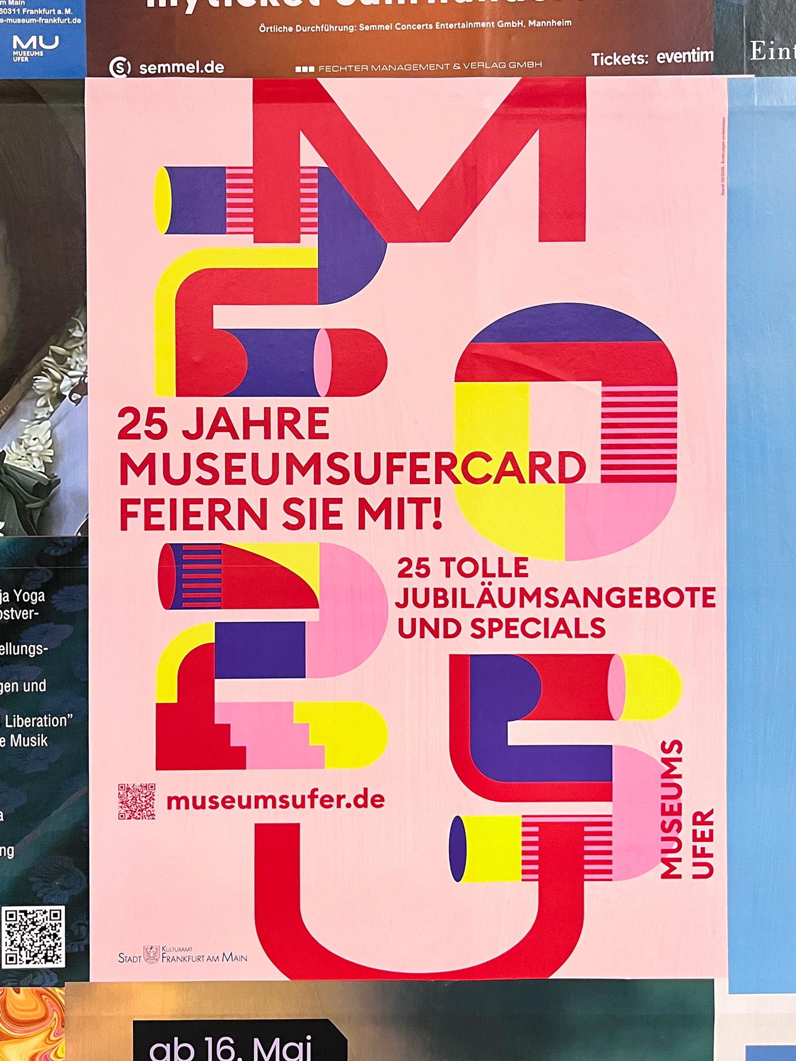 Plakat-Design Frankfurt: 25 Jahre Museumsufercard