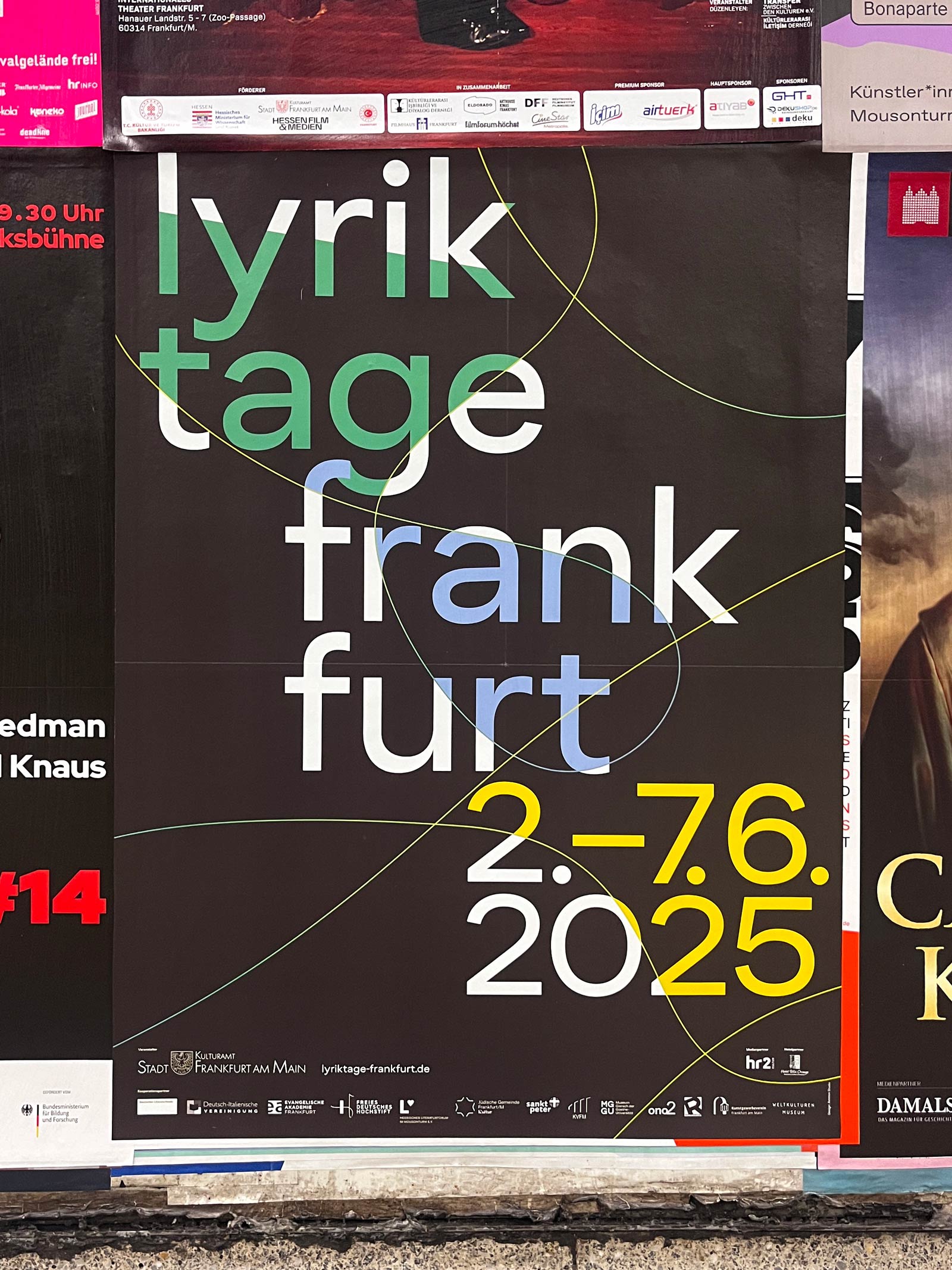 Plakat-Design Frankfurt: Lyriktage Frankfurt 2025