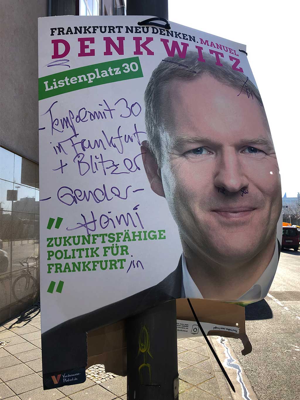 Plakate zur Kommunalwahl in Frankfurt am Main 2021