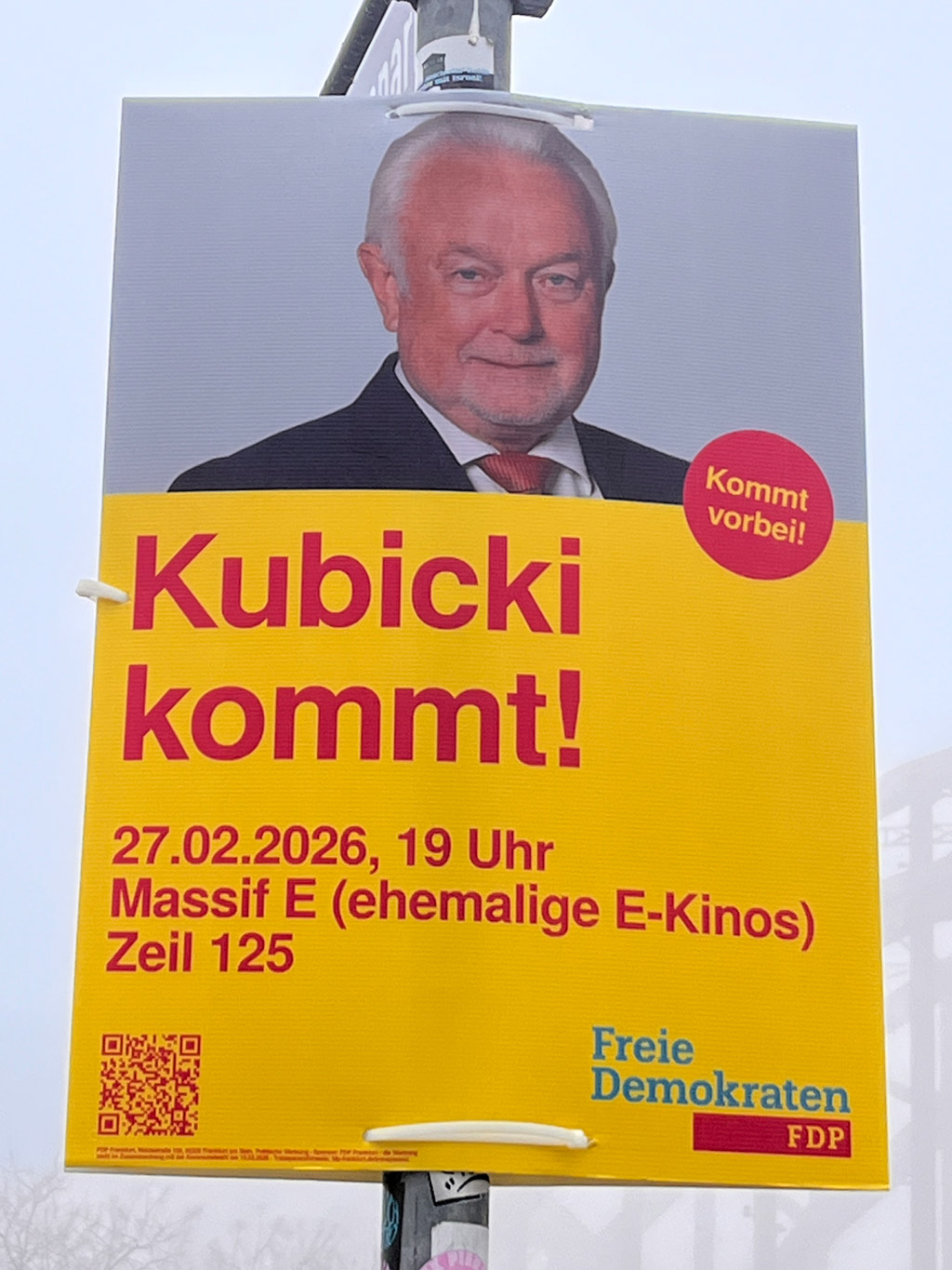 Plakate zu den Kommunalwahlen in Frankfurt am Main