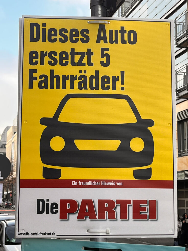 Mobilität und Verkehr – Plakate zu den Kommunalwahlen 2026 in Frankfurt am Main