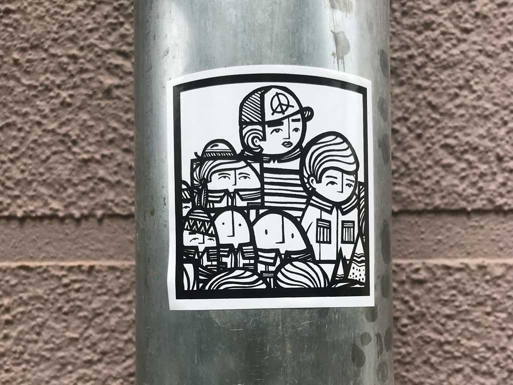 P.Y.C.-Sticker in Frankfurt