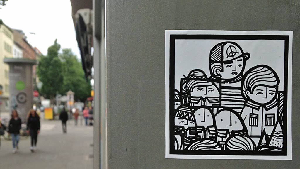 P.Y.C.-Sticker in Frankfurt