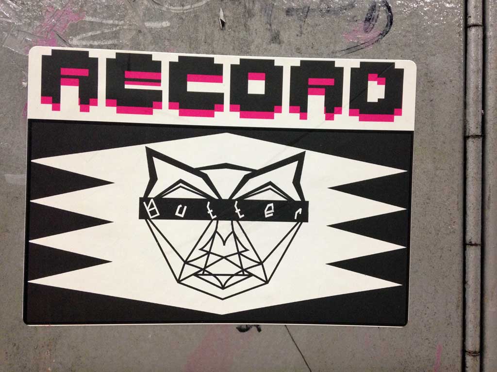 Record Butter-Aufkleber