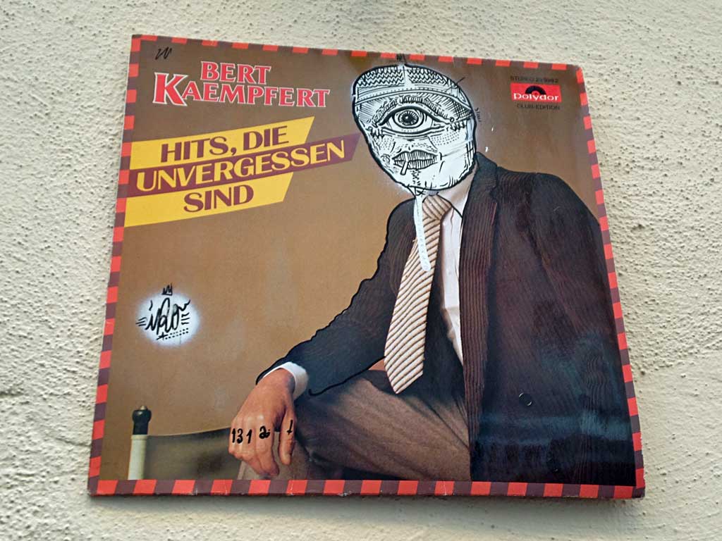 Schallplatten-Streetart