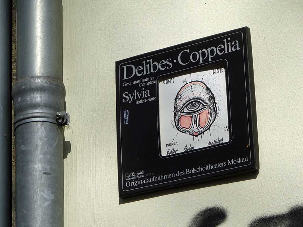Schallplatten-Streetart