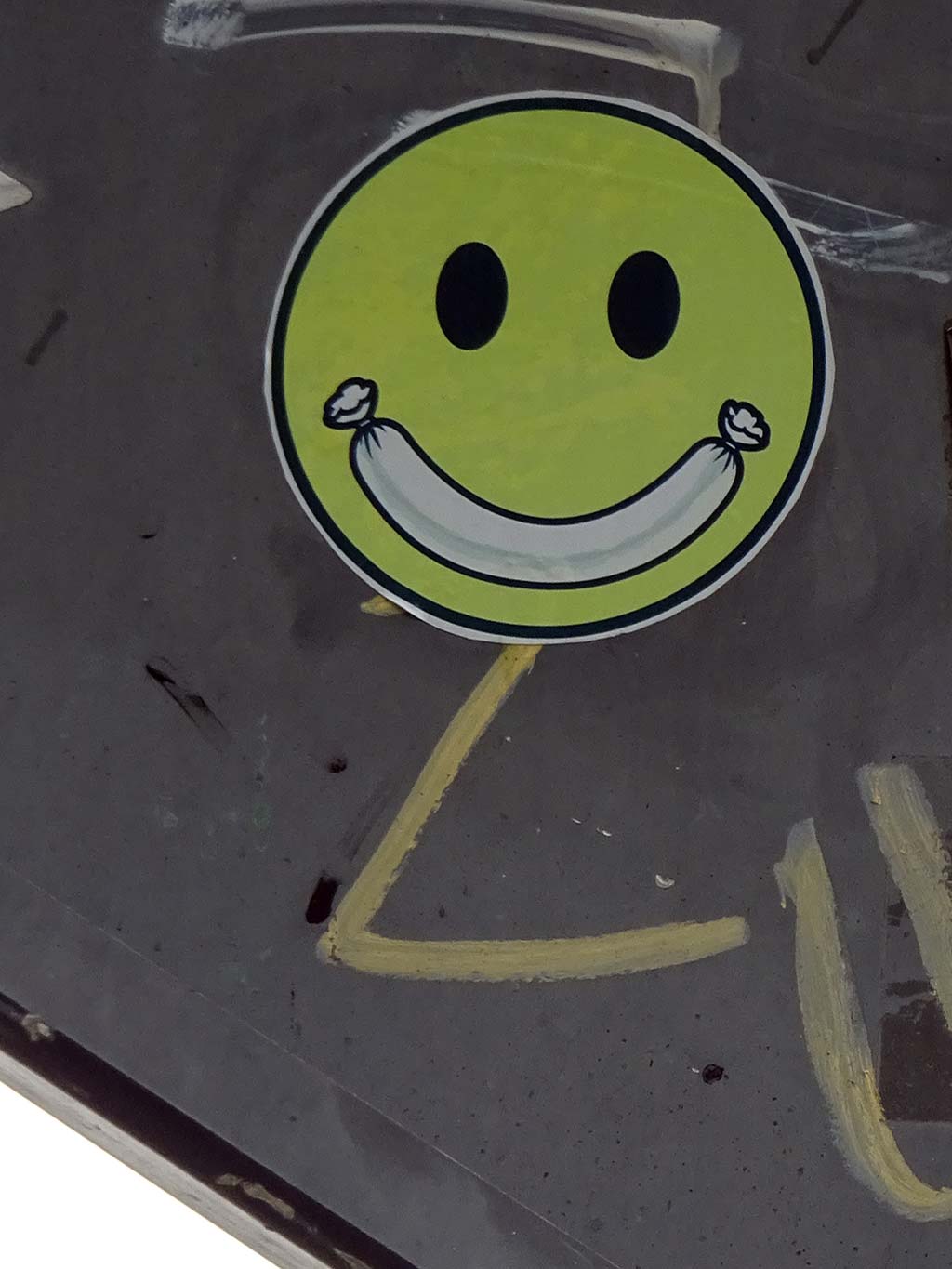 Streetart mit der Wurst