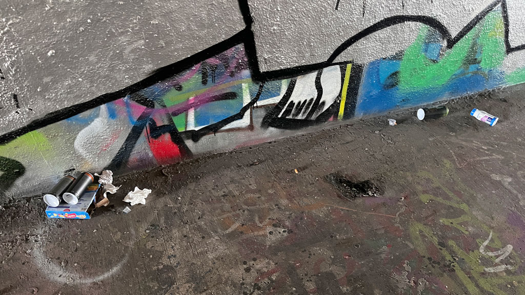 Sprühdosenmüll am Ratswegkreisel